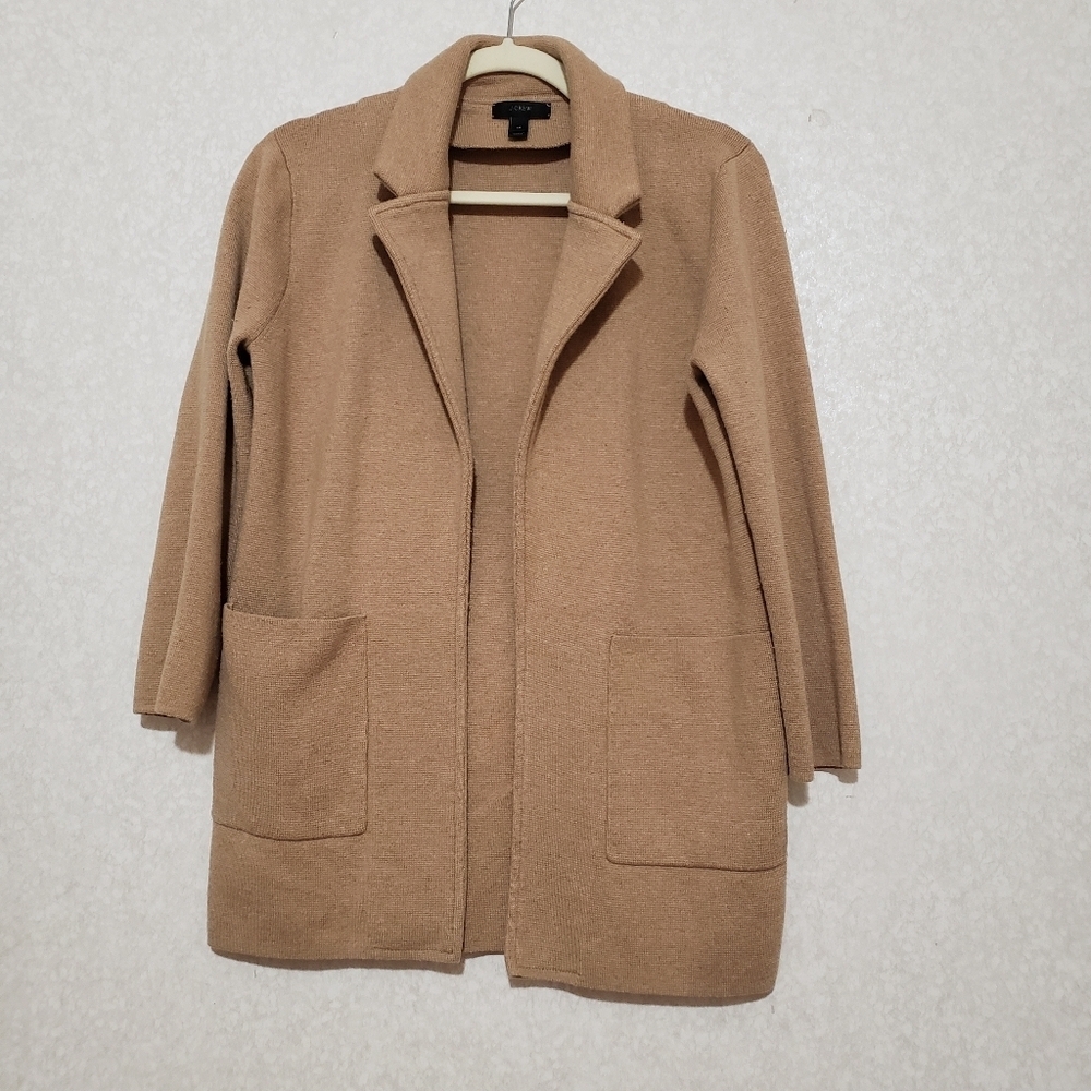 J.CREW NUDE-TAN CARDIGAN...SIZE:XS